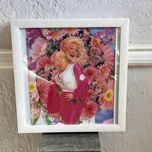 Dolly Parton floral portrait wall art